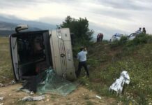 Λεωφορείο με μαθητές δημοτικού ανετράπη στην Αμφίπολη Λεωφορείο με μαθητές δημοτικού ανετράπη στην Αμφίπολη
