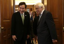 Συνάντηση Παυλόπουλου με τον πρωθυπουργό της Νότιας Κορέας
