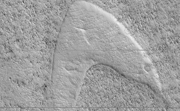 NASA: Ανακάλυψε το σύμβολο του στόλου του «Σταρ Τρεκ» στον Άρη σύμβολο του στόλου του «Σταρ Τρεκ»